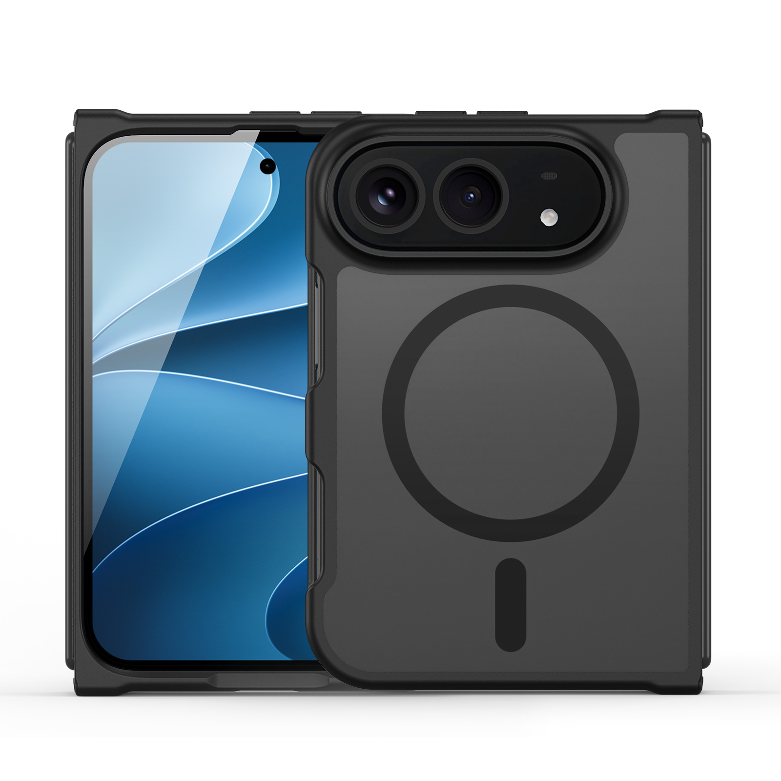 iPhone Duo - DUX DUCIS Yind Series Magnetic Black — estuche