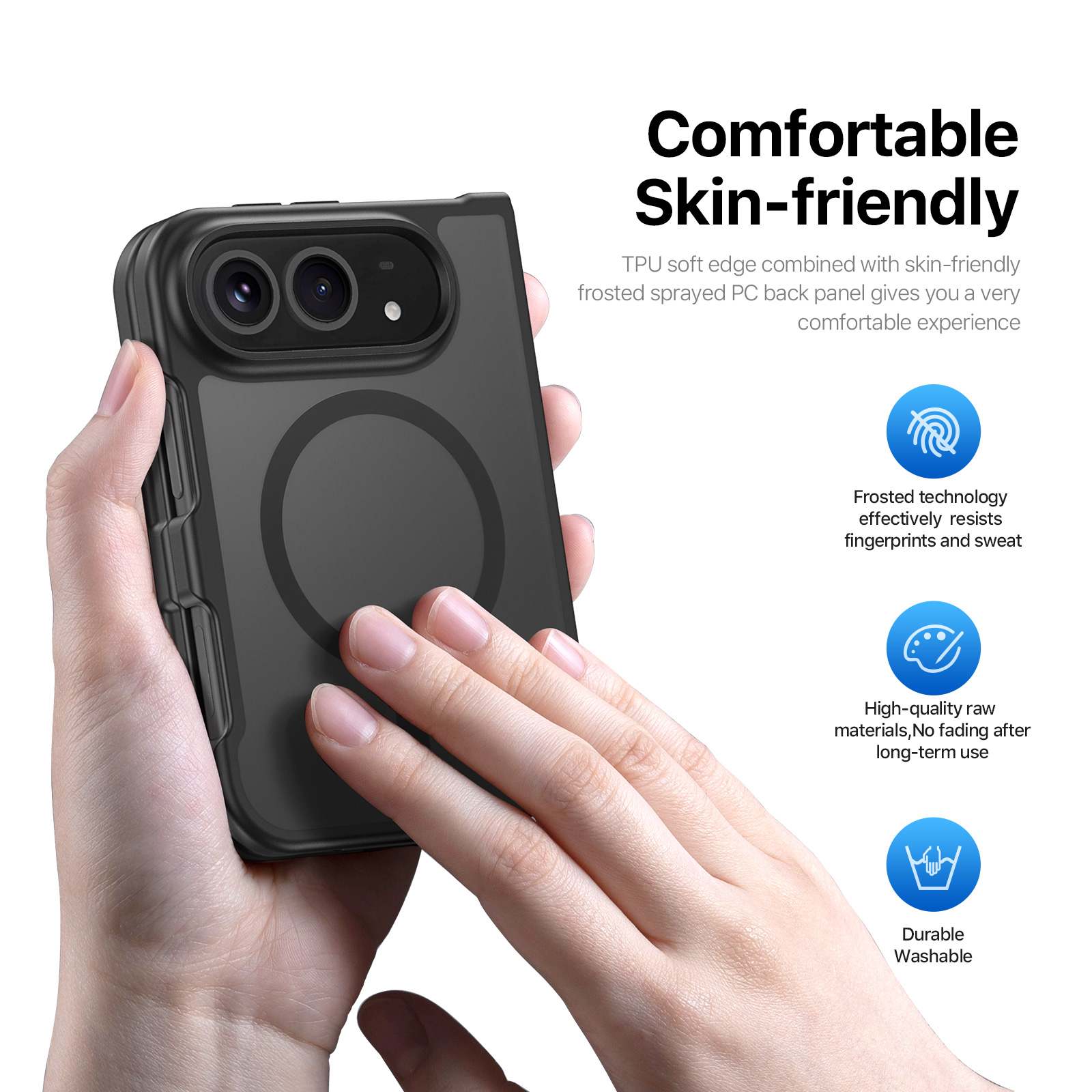iPhone Duo - DUX DUCIS Yind Series Magnetic Black — estuche (foto 2 de 7)