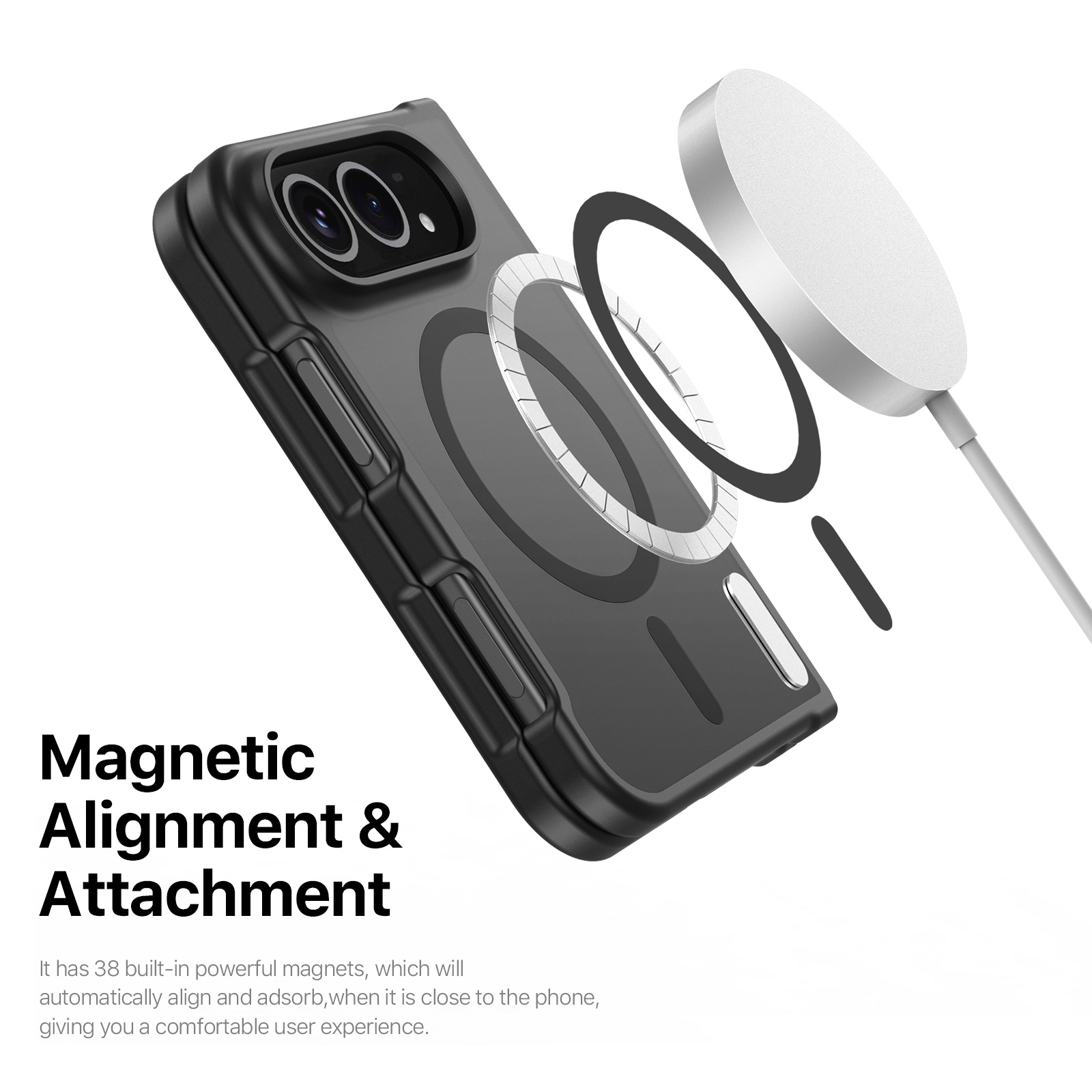 iPhone Duo - DUX DUCIS Yind Series Magnetic Black — estuche (foto 4 de 7)