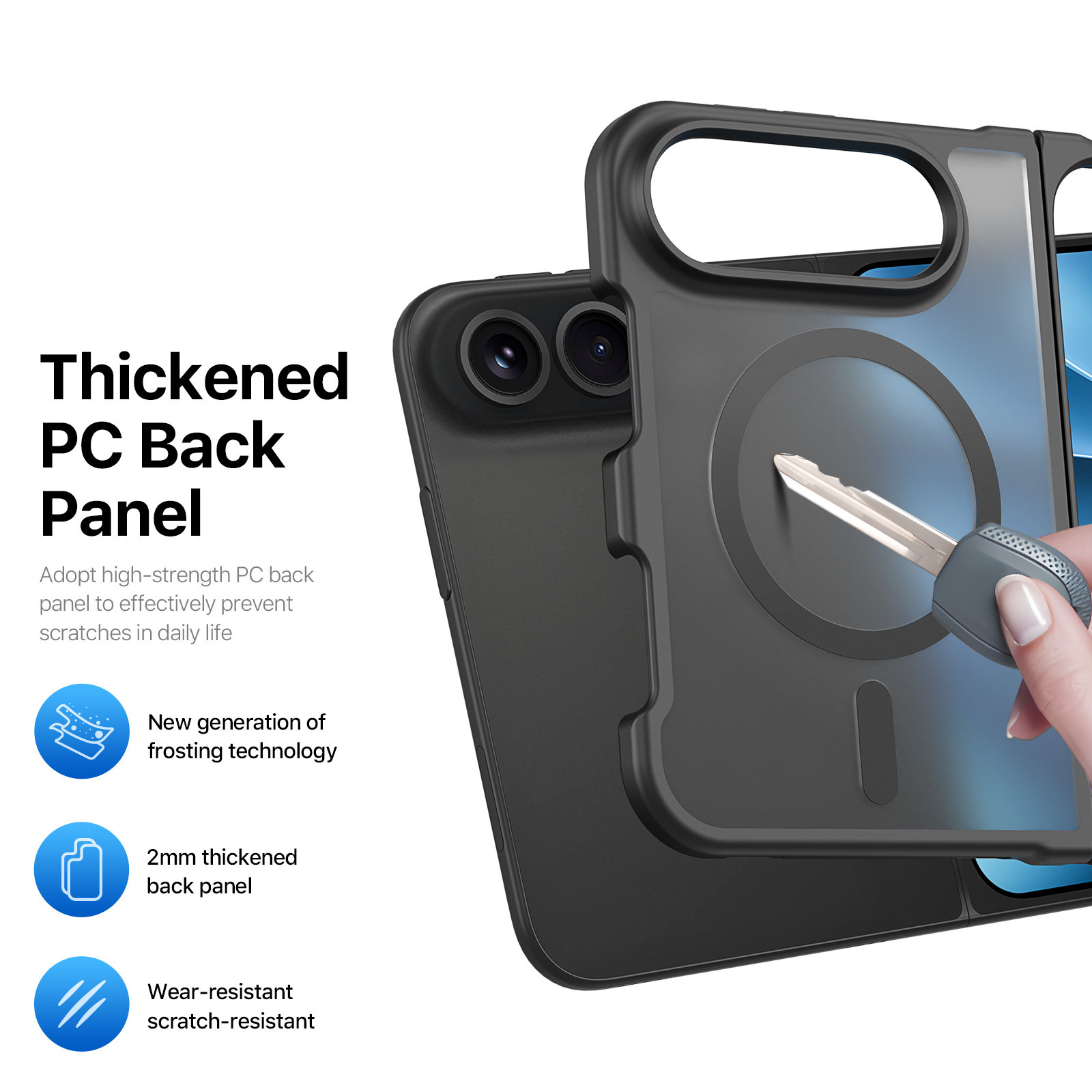 iPhone Duo - DUX DUCIS Yind Series Magnetic Black — estuche (foto 5 de 7)