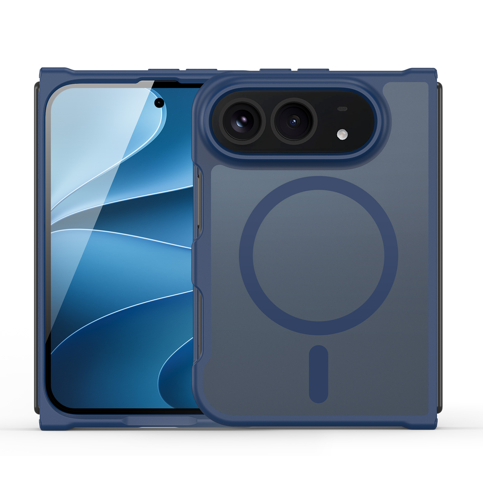iPhone Duo - DUX DUCIS Yind Series Magnetic Dark Blue — estuche