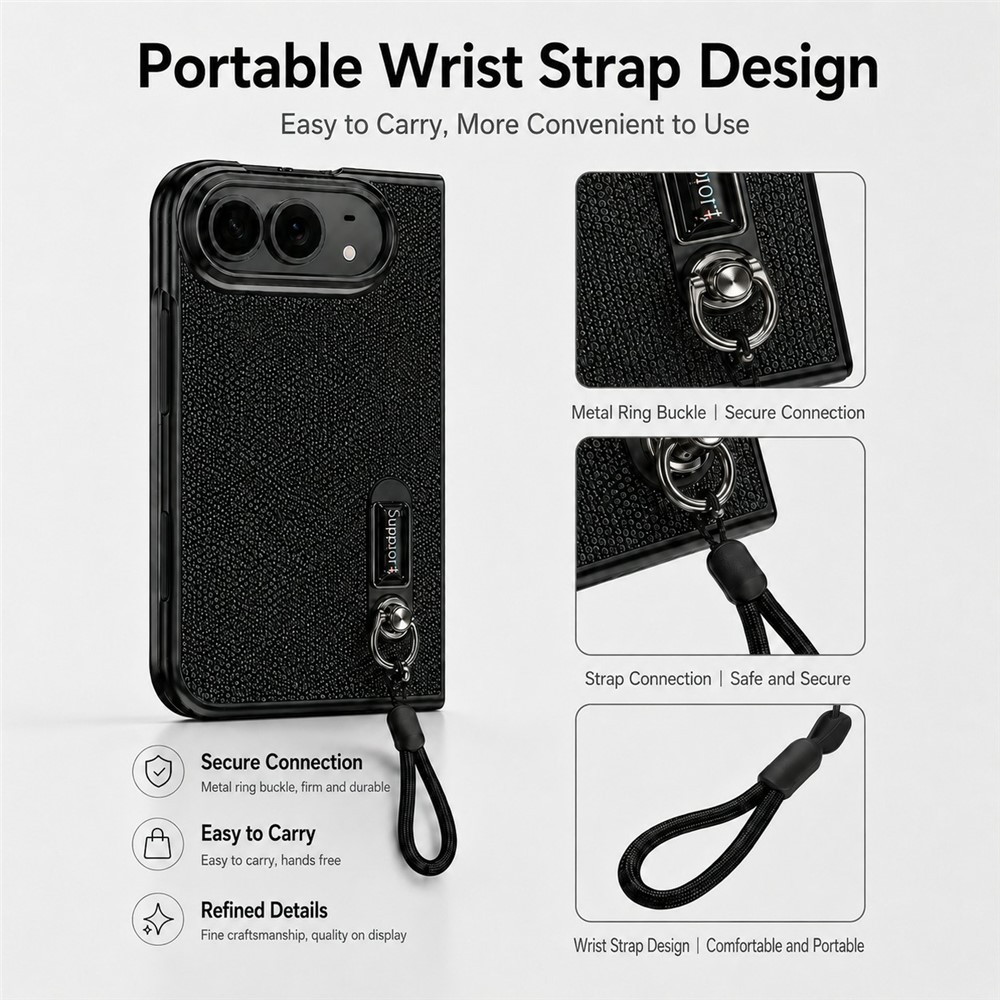 iPhone Duo - Kickstand Glitter With Screen Protector White — estuche (foto 6 de 7)