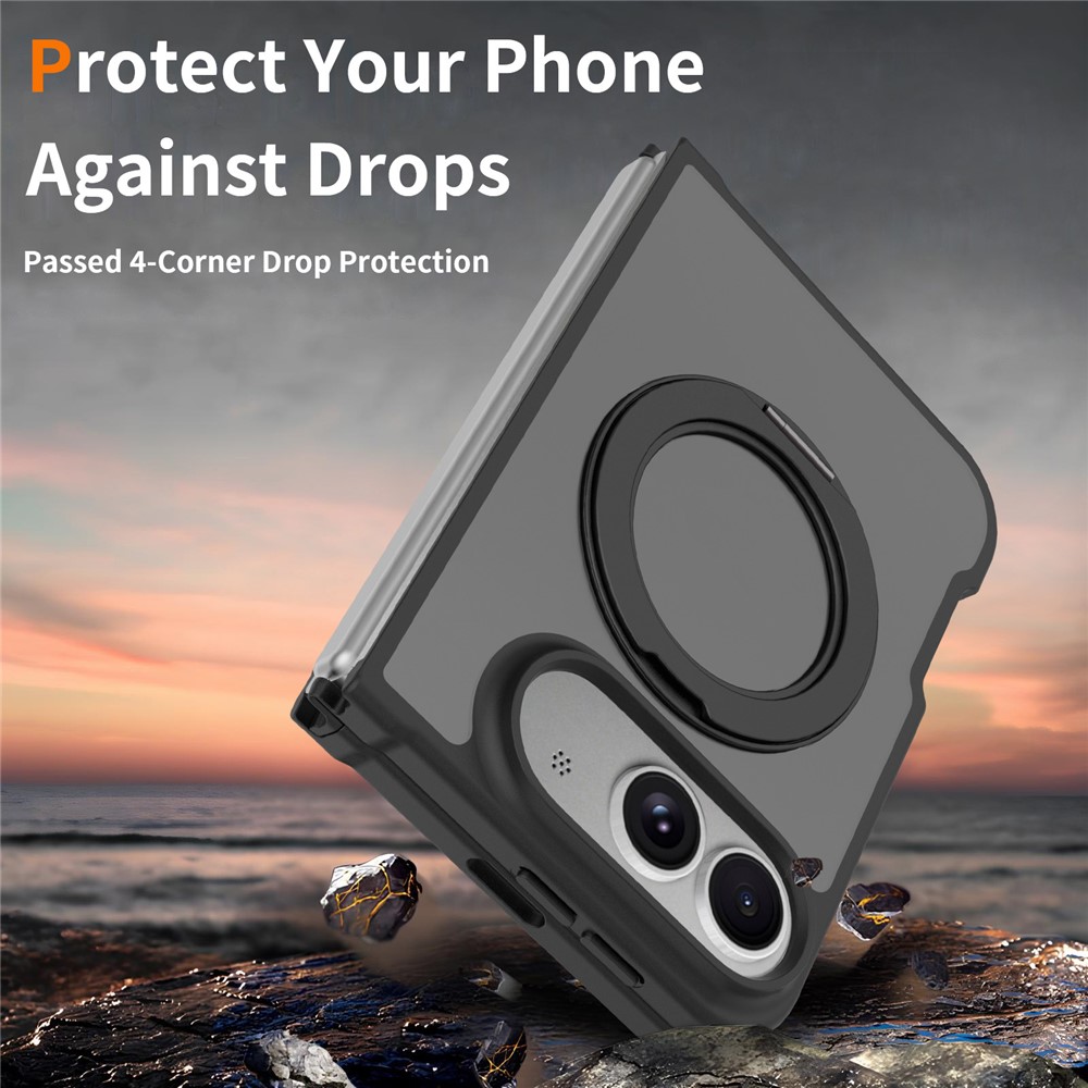 iPhone Duo - Rotating Kickstand Skin Feel With Front Frame Black — estuche (foto 3 de 5)