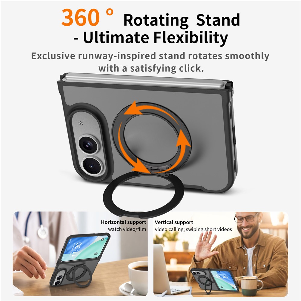 iPhone Duo - Rotating Kickstand Skin Feel With Front Frame Black — estuche (foto 4 de 5)