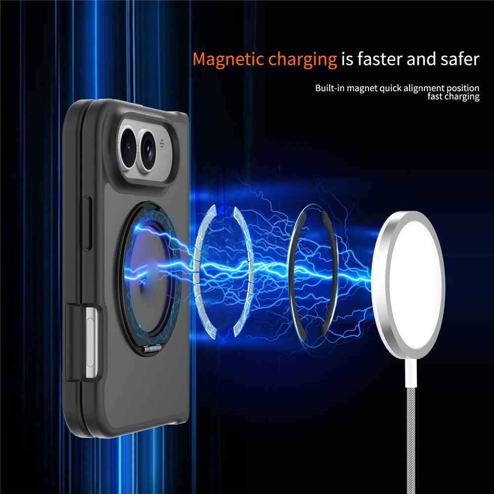 iPhone Duo - Rotating Kickstand Skin Feel With Front Frame Black — estuche (foto 5 de 5)