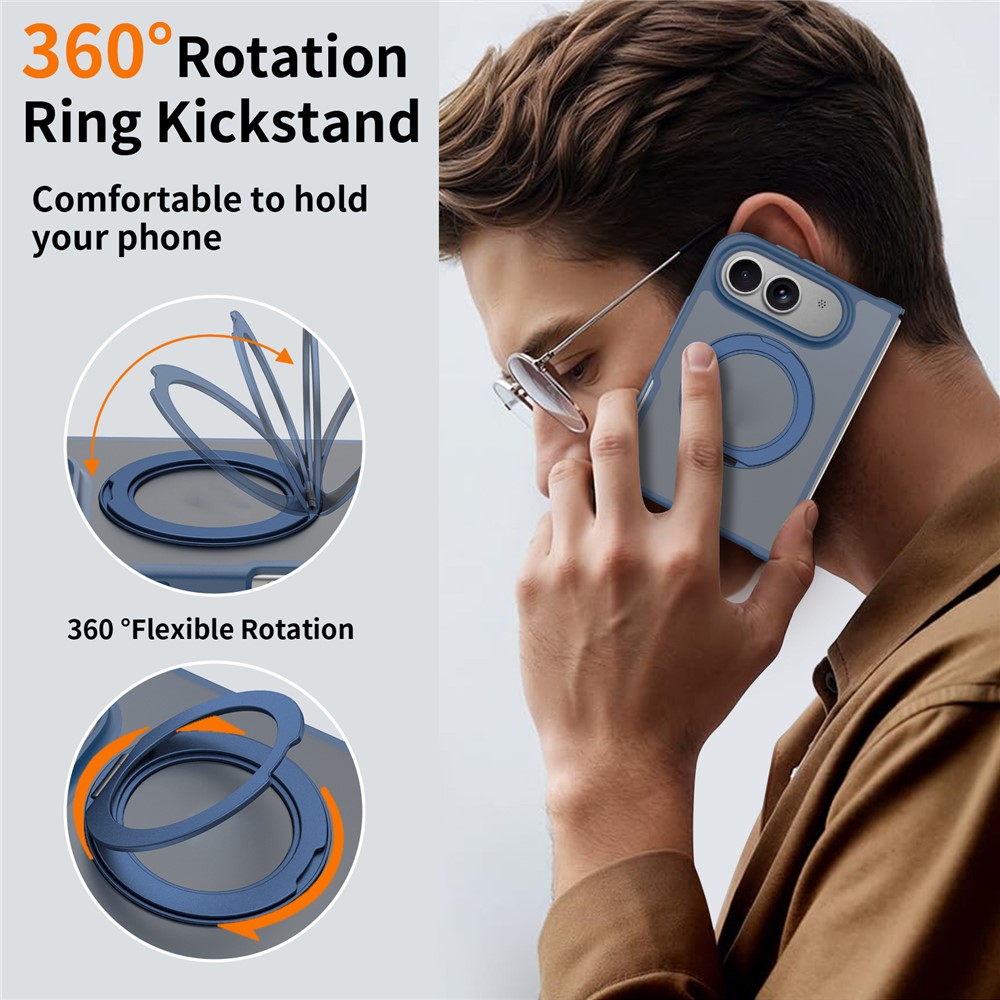 iPhone Duo - Rotating Kickstand Skin Feel With Front Frame Blue — estuche (foto 2 de 5)