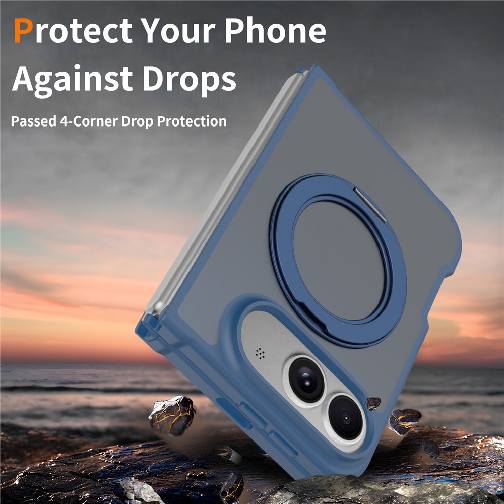 iPhone Duo - Rotating Kickstand Skin Feel With Front Frame Blue — estuche (foto 3 de 5)