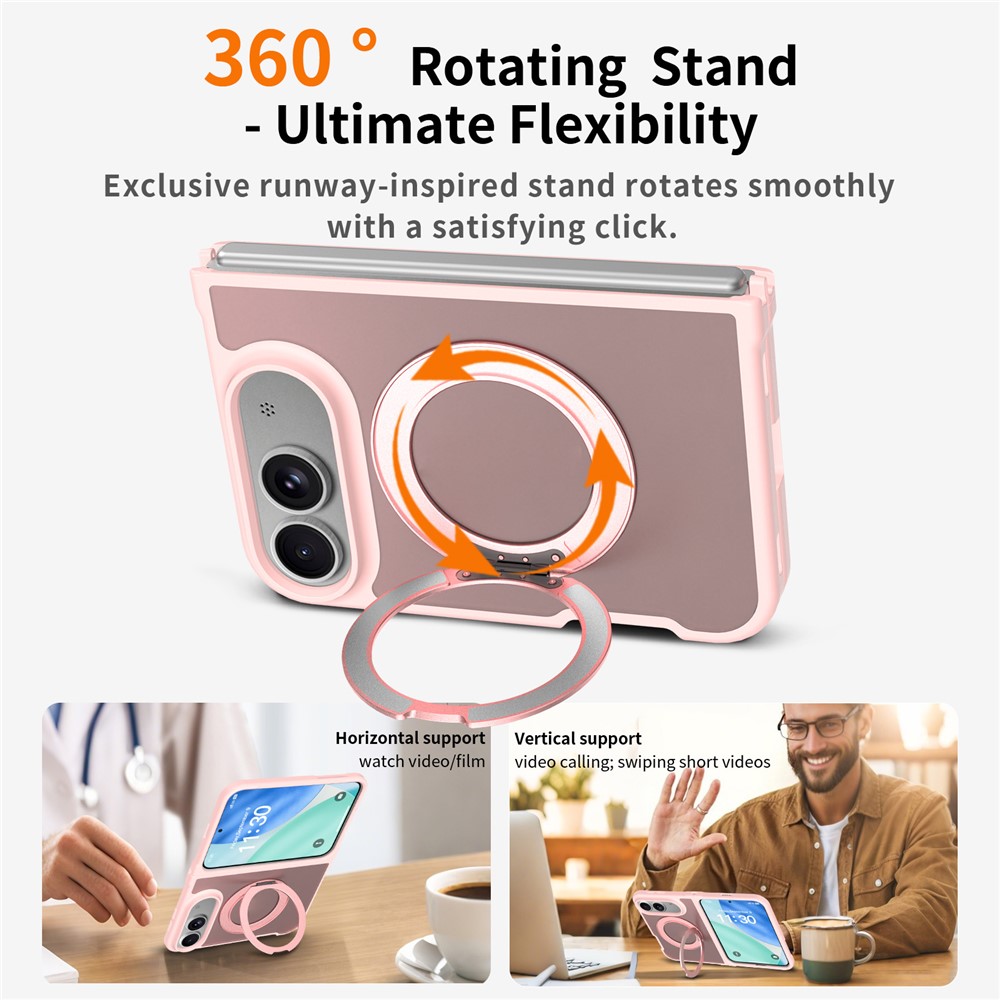 iPhone Duo - Rotating Kickstand Skin Feel With Front Frame Pink — estuche (foto 4 de 5)