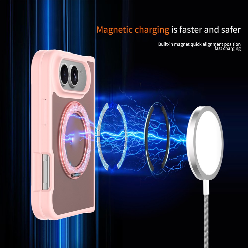 iPhone Duo - Rotating Kickstand Skin Feel With Front Frame Pink — estuche (foto 5 de 5)