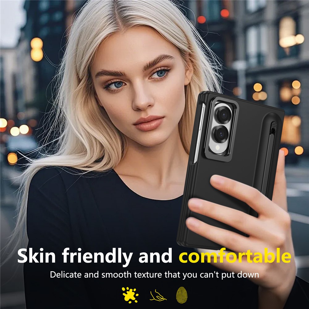 Samsung Galaxy Z Fold 8 - Camera Frame Kickstand With Tempered Glass And Stylus Black — estuche (foto 2 de 7)