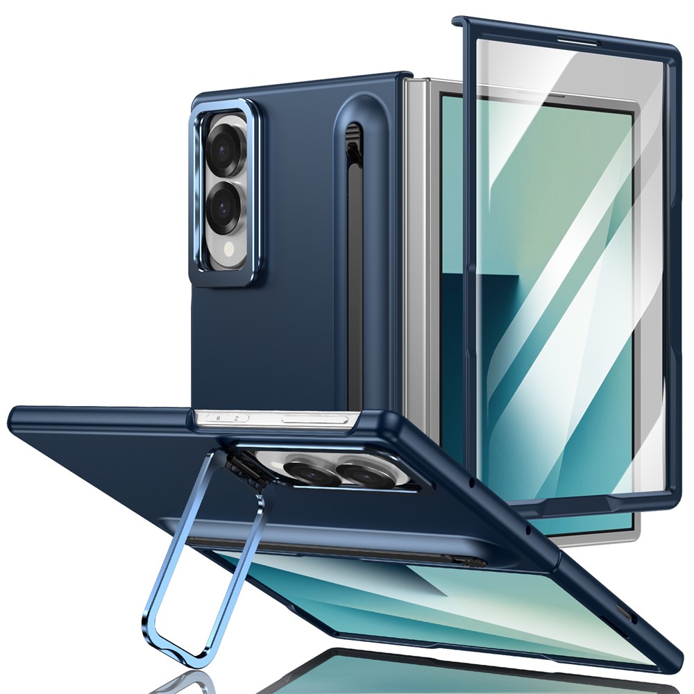 Samsung Galaxy Z Fold 8 - Camera Frame Kickstand With Tempered Glass And Stylus Blue — estuche