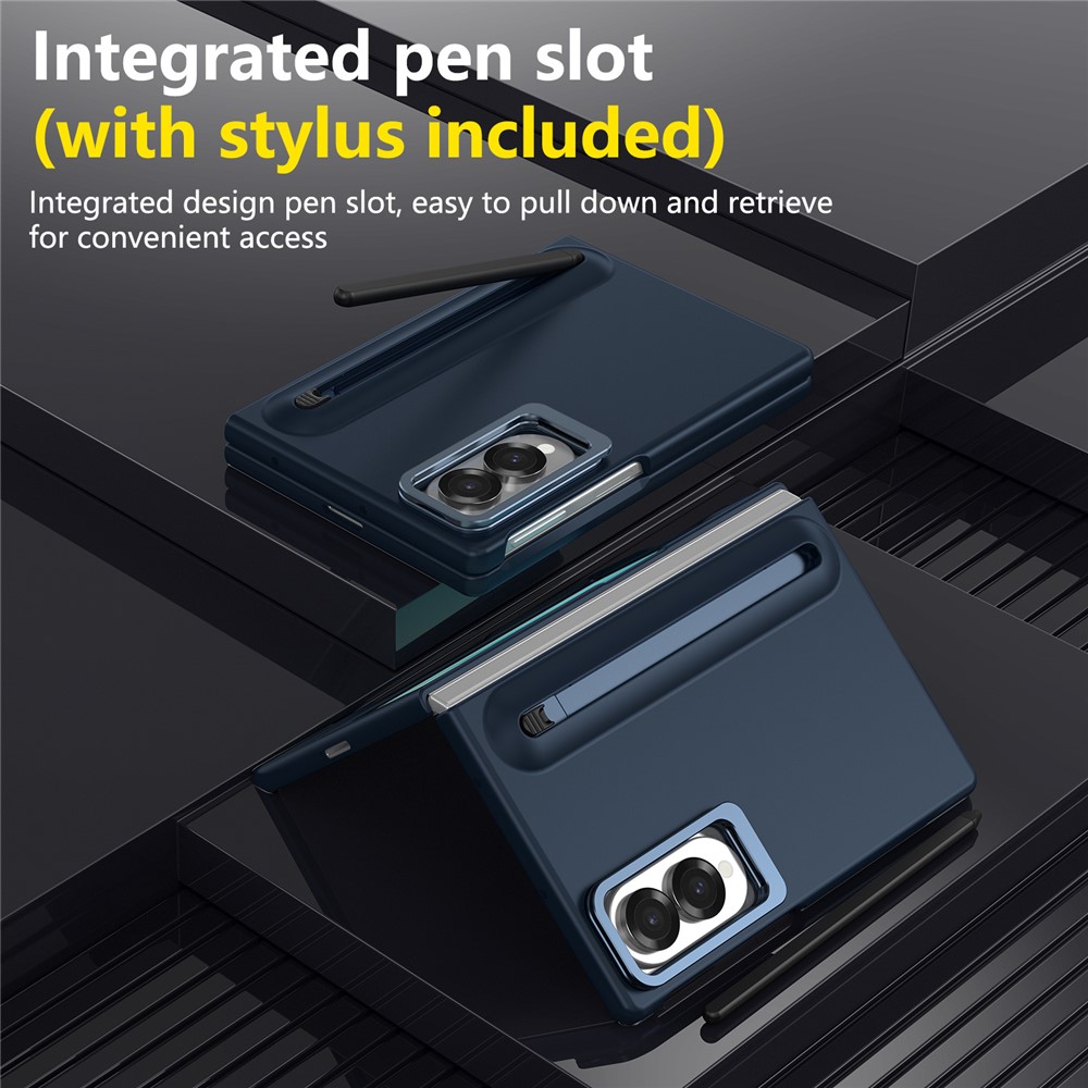 Samsung Galaxy Z Fold 8 - Camera Frame Kickstand With Tempered Glass And Stylus Blue — estuche (foto 6 de 7)