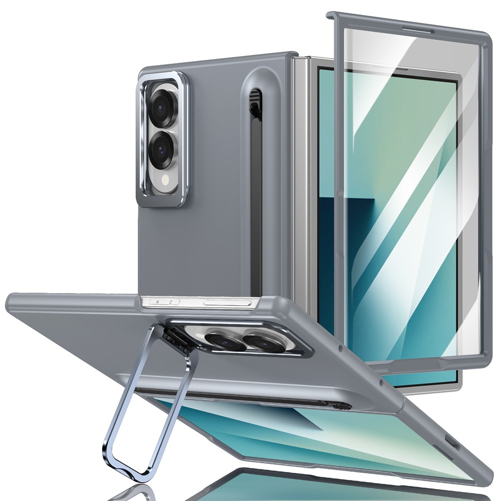 Samsung Galaxy Z Fold 8 - Camera Frame Kickstand With Tempered Glass And Stylus Grey — estuche