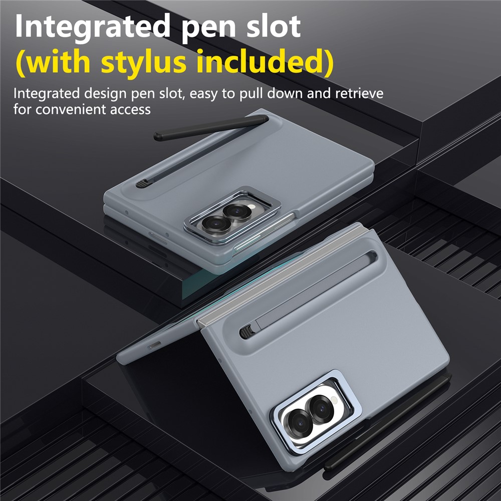 Samsung Galaxy Z Fold 8 - Camera Frame Kickstand With Tempered Glass And Stylus Grey — estuche (foto 6 de 7)