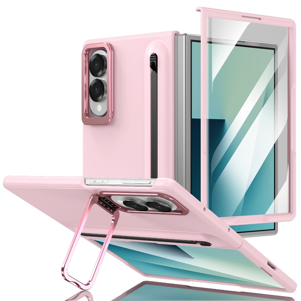 Samsung Galaxy Z Fold 8 - Camera Frame Kickstand With Tempered Glass And Stylus Pink — estuche