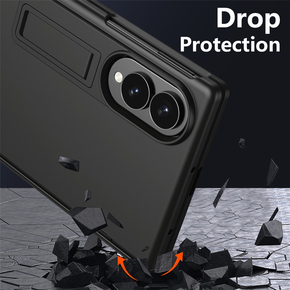 Samsung Galaxy Z Fold 8 - Hard Case Kickstand With Screen Protector Black — estuche (foto 6 de 7)