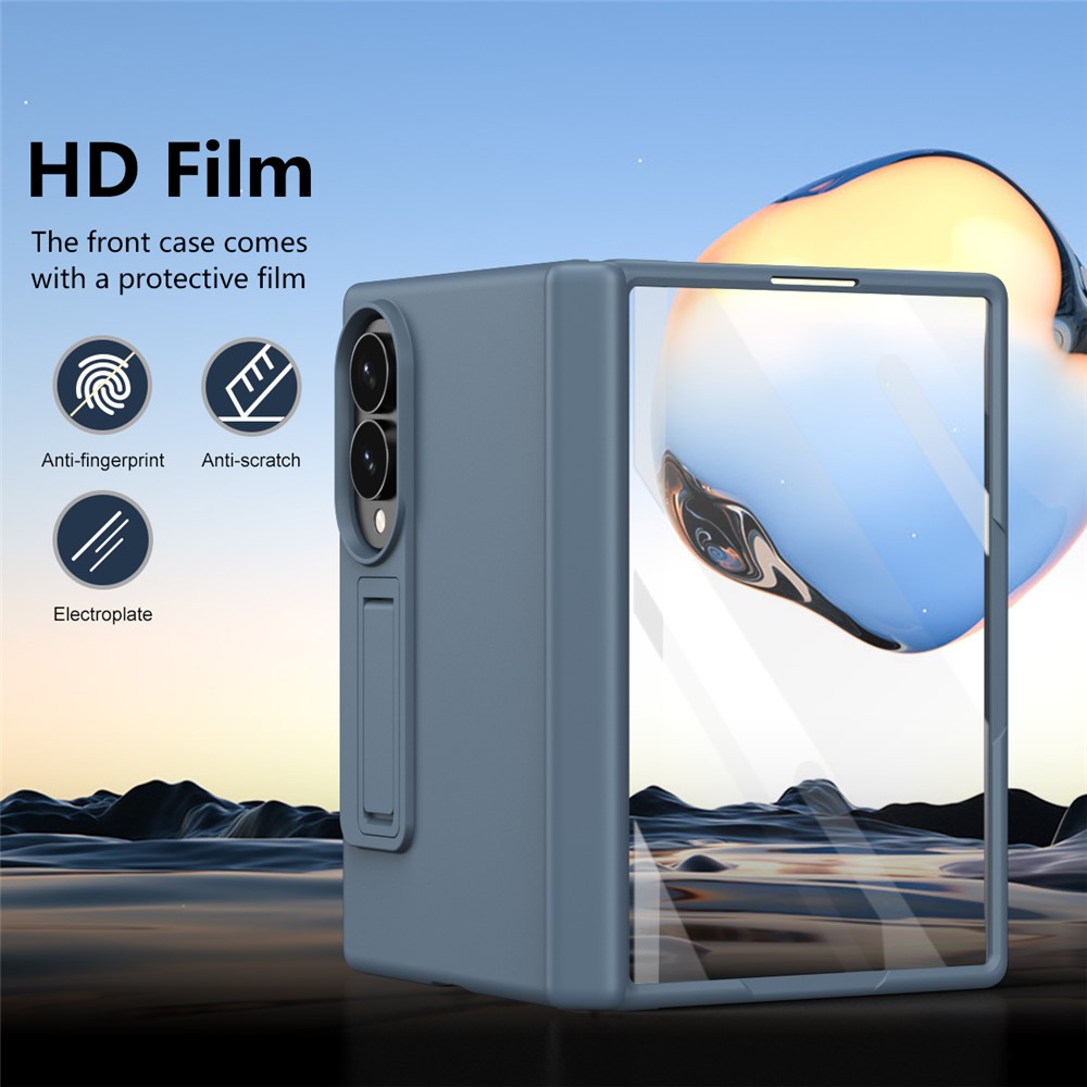 Samsung Galaxy Z Fold 8 - Hard Case Kickstand With Screen Protector Grey — estuche (foto 4 de 7)