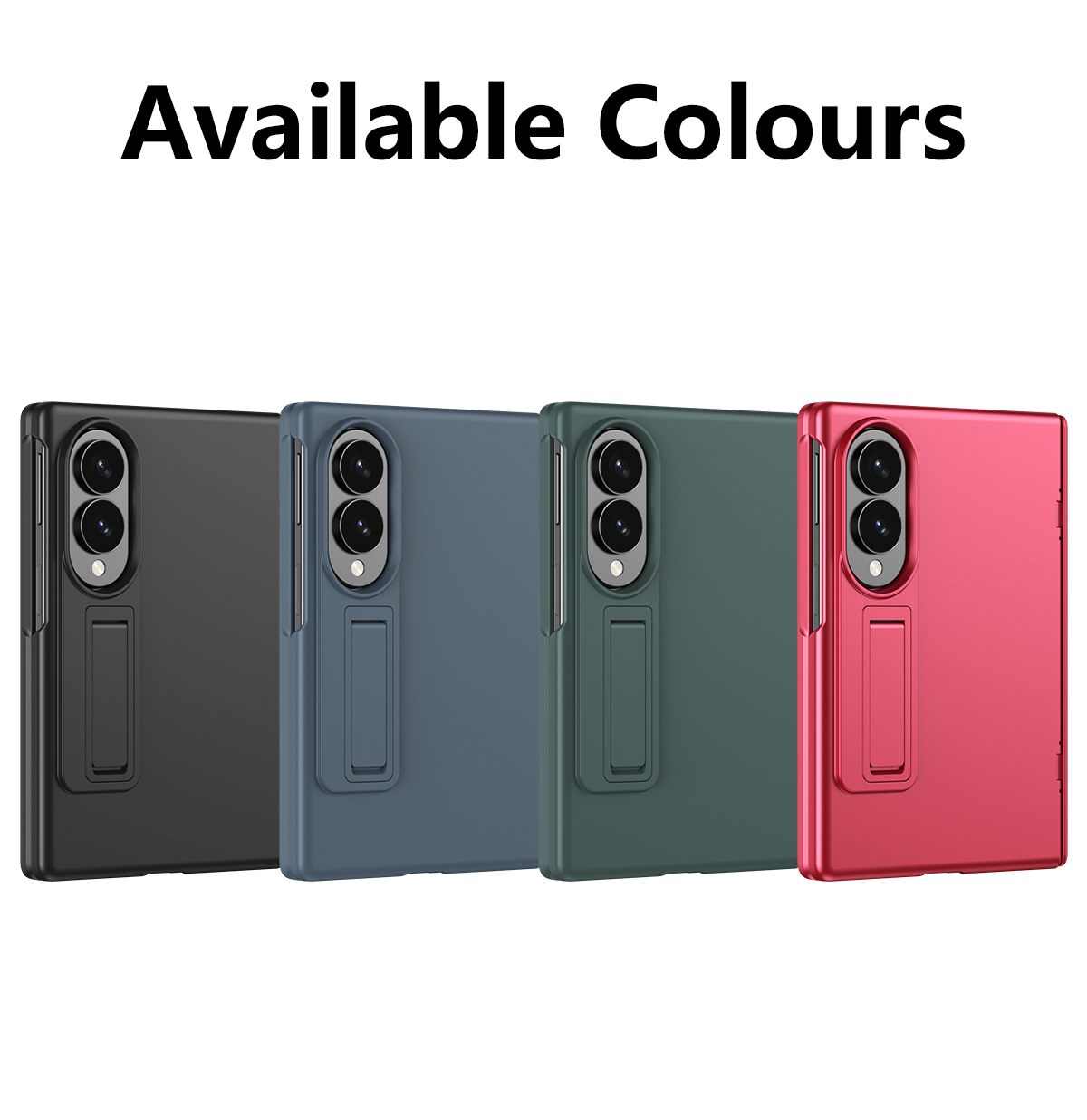 Samsung Galaxy Z Fold 8 - Hard Case Kickstand With Screen Protector Grey — estuche (foto 7 de 7)
