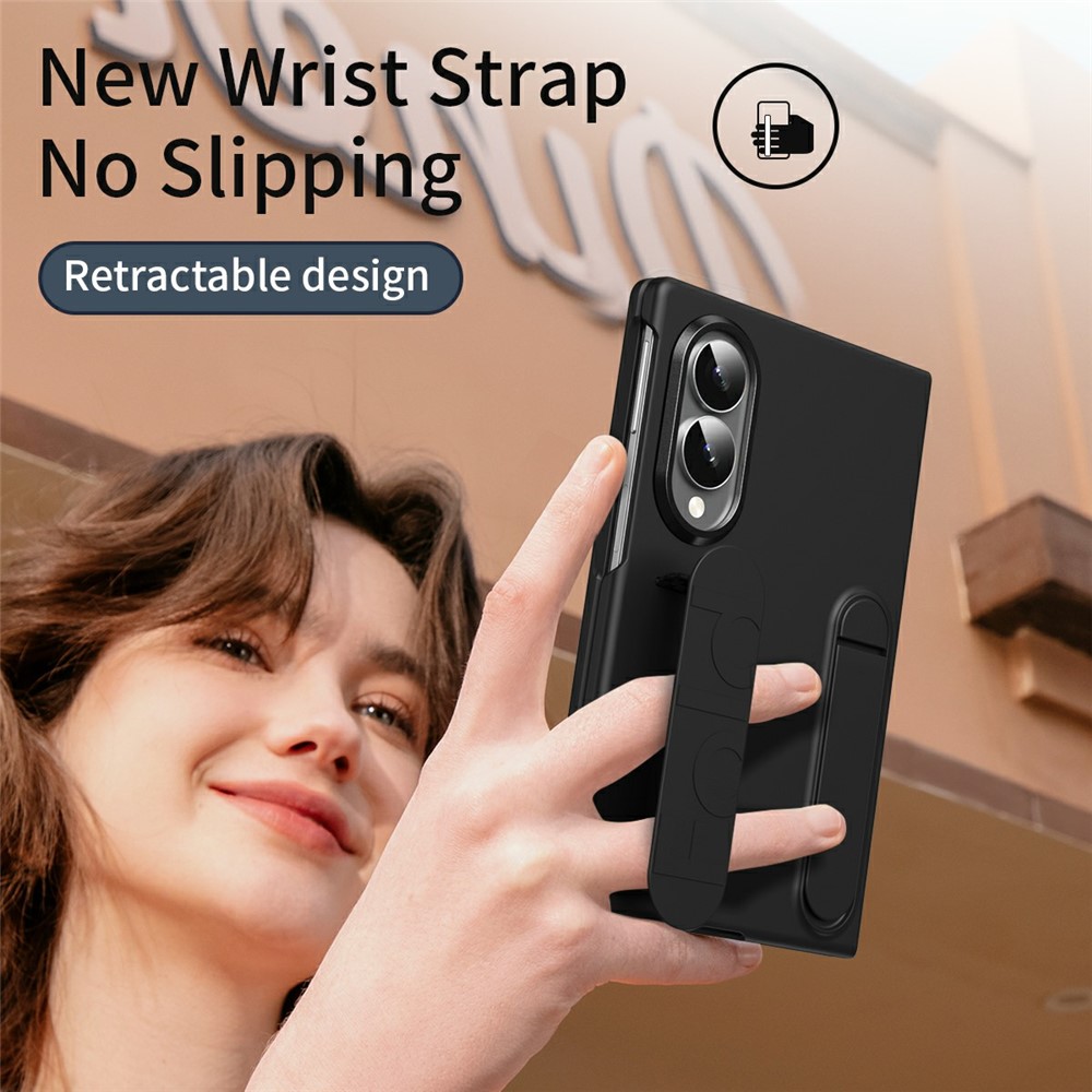 Samsung Galaxy Z Fold 8 - Kickstand Wristband Silicone Black — estuche (foto 2 de 7)