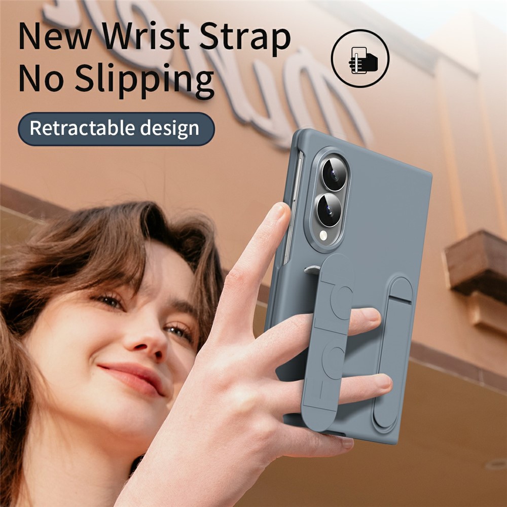 Samsung Galaxy Z Fold 8 - Kickstand Wristband Silicone Grey — estuche (foto 2 de 7)