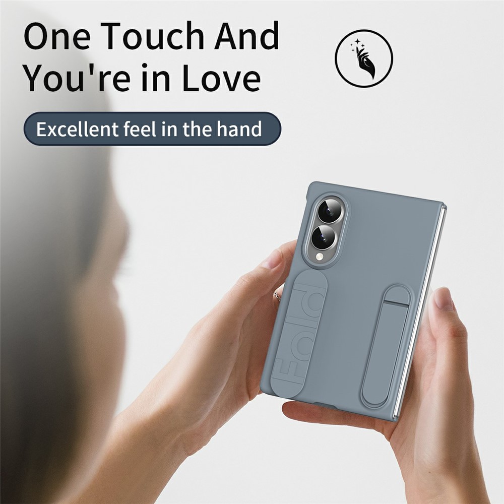 Samsung Galaxy Z Fold 8 - Kickstand Wristband Silicone Grey — estuche (foto 3 de 7)
