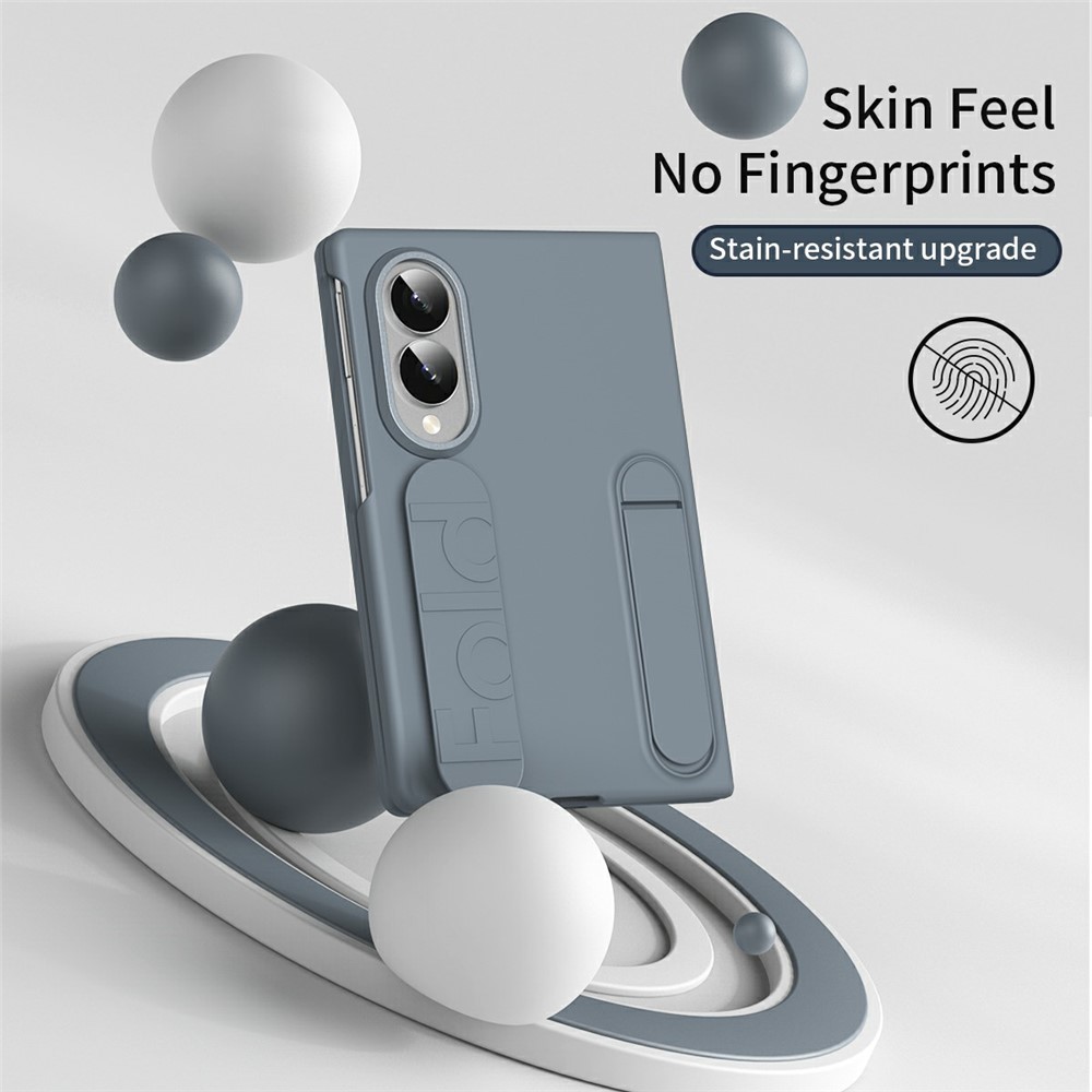 Samsung Galaxy Z Fold 8 - Kickstand Wristband Silicone Grey — estuche (foto 4 de 7)
