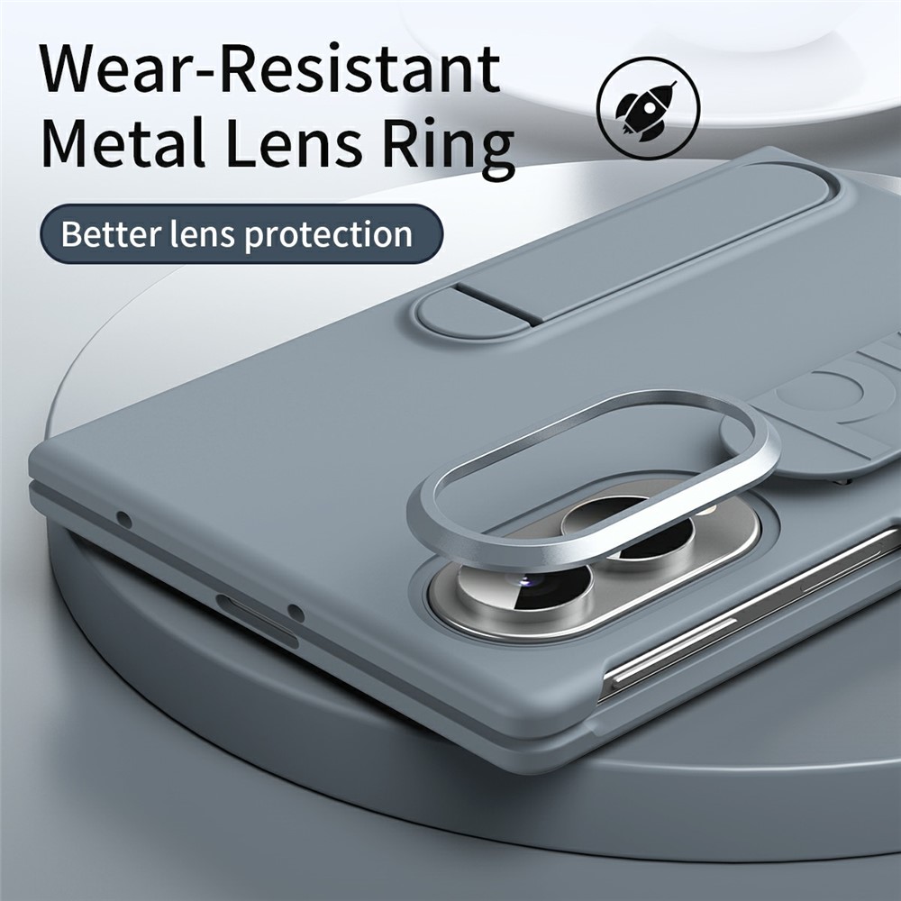 Samsung Galaxy Z Fold 8 - Kickstand Wristband Silicone Grey — estuche (foto 6 de 7)
