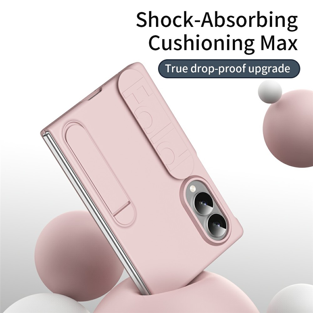 Samsung Galaxy Z Fold 8 - Kickstand Wristband Silicone Pink — estuche (foto 5 de 7)