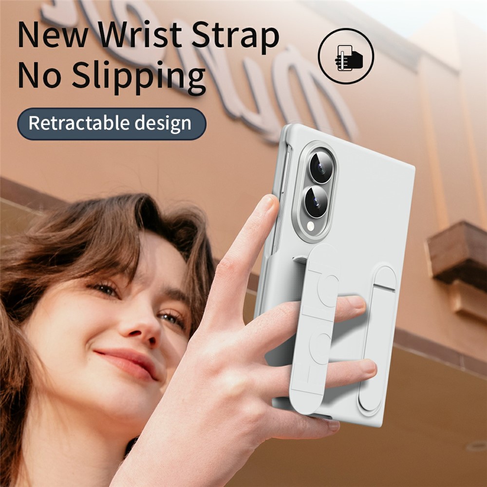 Samsung Galaxy Z Fold 8 - Kickstand Wristband Silicone White — estuche (foto 2 de 7)