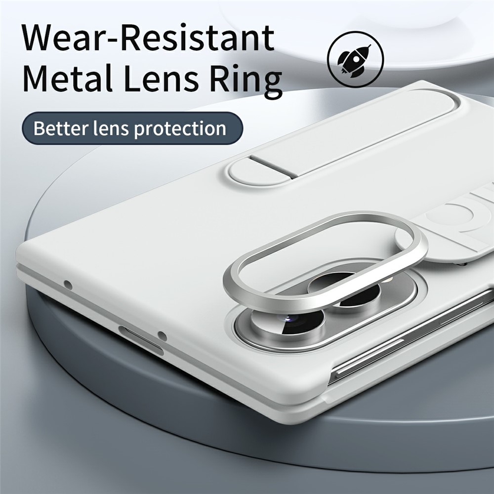 Samsung Galaxy Z Fold 8 - Kickstand Wristband Silicone White — estuche (foto 6 de 7)