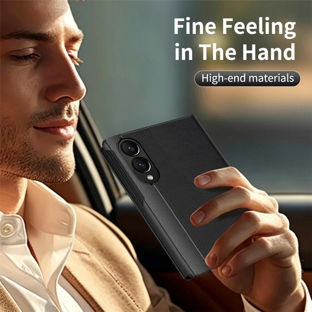 Samsung Galaxy Z Fold 8 - Leather Card Holder Smart View Black — estuche (foto 2 de 6)