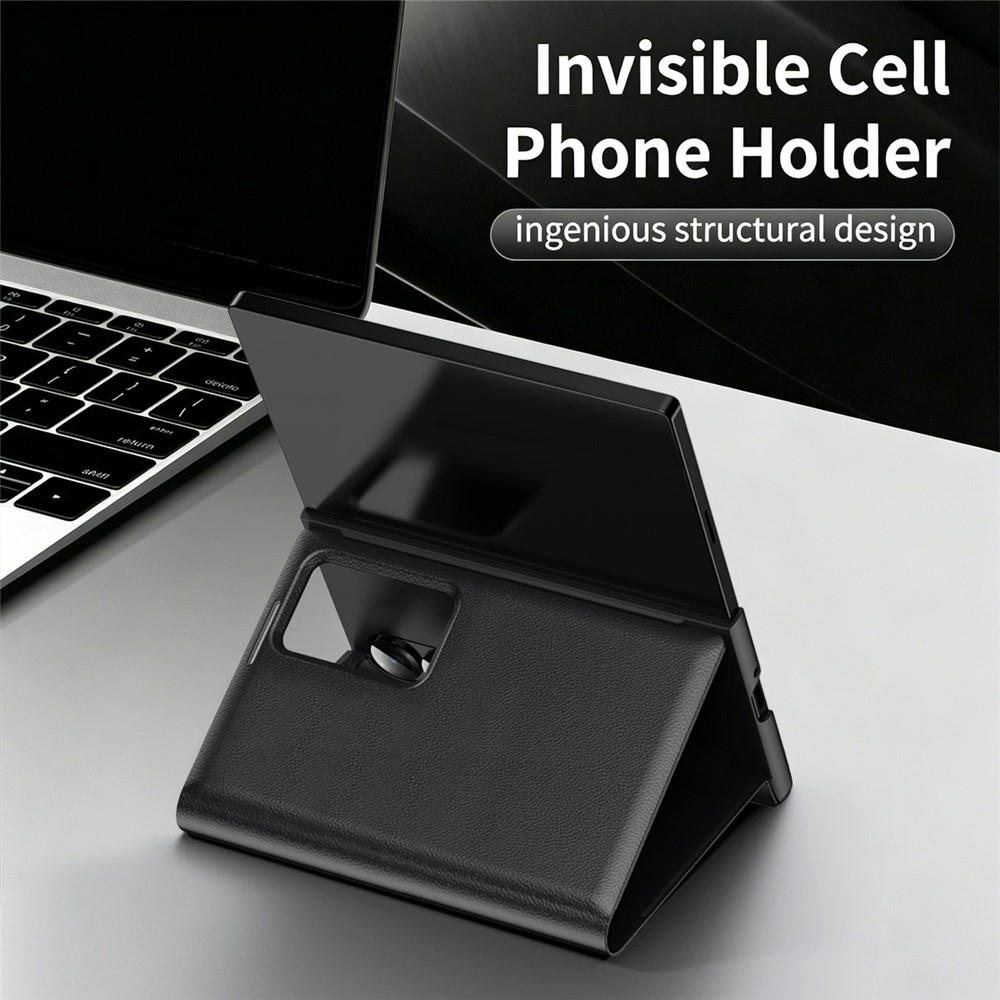 Samsung Galaxy Z Fold 8 - Leather Card Holder Smart View Black — estuche (foto 4 de 6)