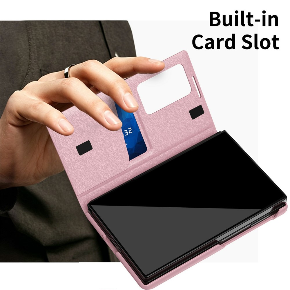 Samsung Galaxy Z Fold 8 - Leather Card Holder Smart View Pink — estuche (foto 3 de 6)