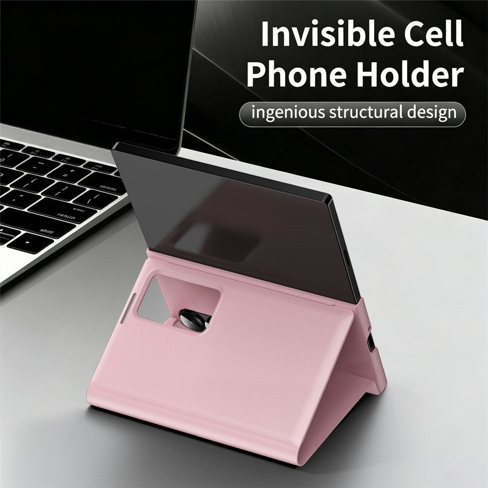 Samsung Galaxy Z Fold 8 - Leather Card Holder Smart View Pink — estuche (foto 4 de 6)