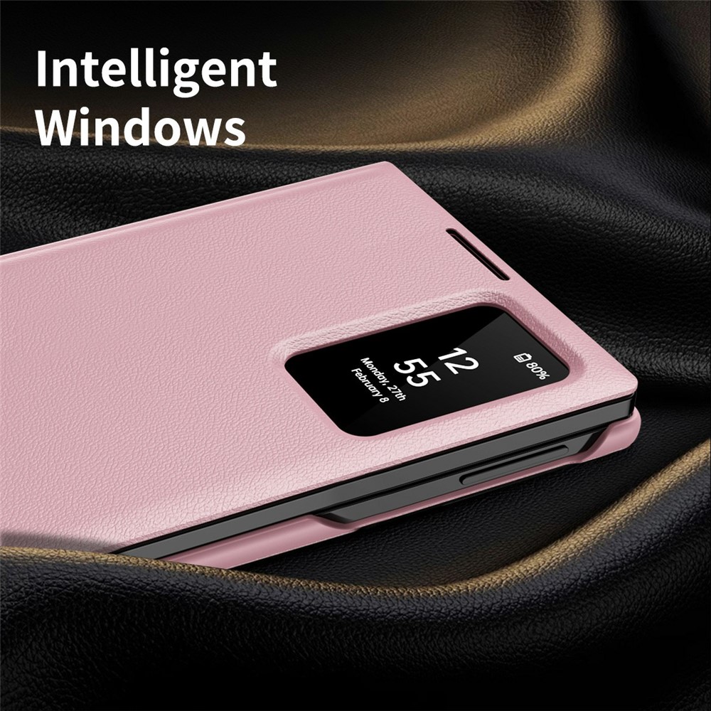 Samsung Galaxy Z Fold 8 - Leather Card Holder Smart View Pink — estuche (foto 6 de 6)