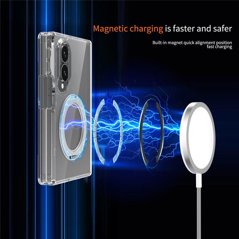Samsung Galaxy Z Fold 8 - Rotating Kickstand Clear With Front Frame Transparent — estuche (foto 5 de 6)