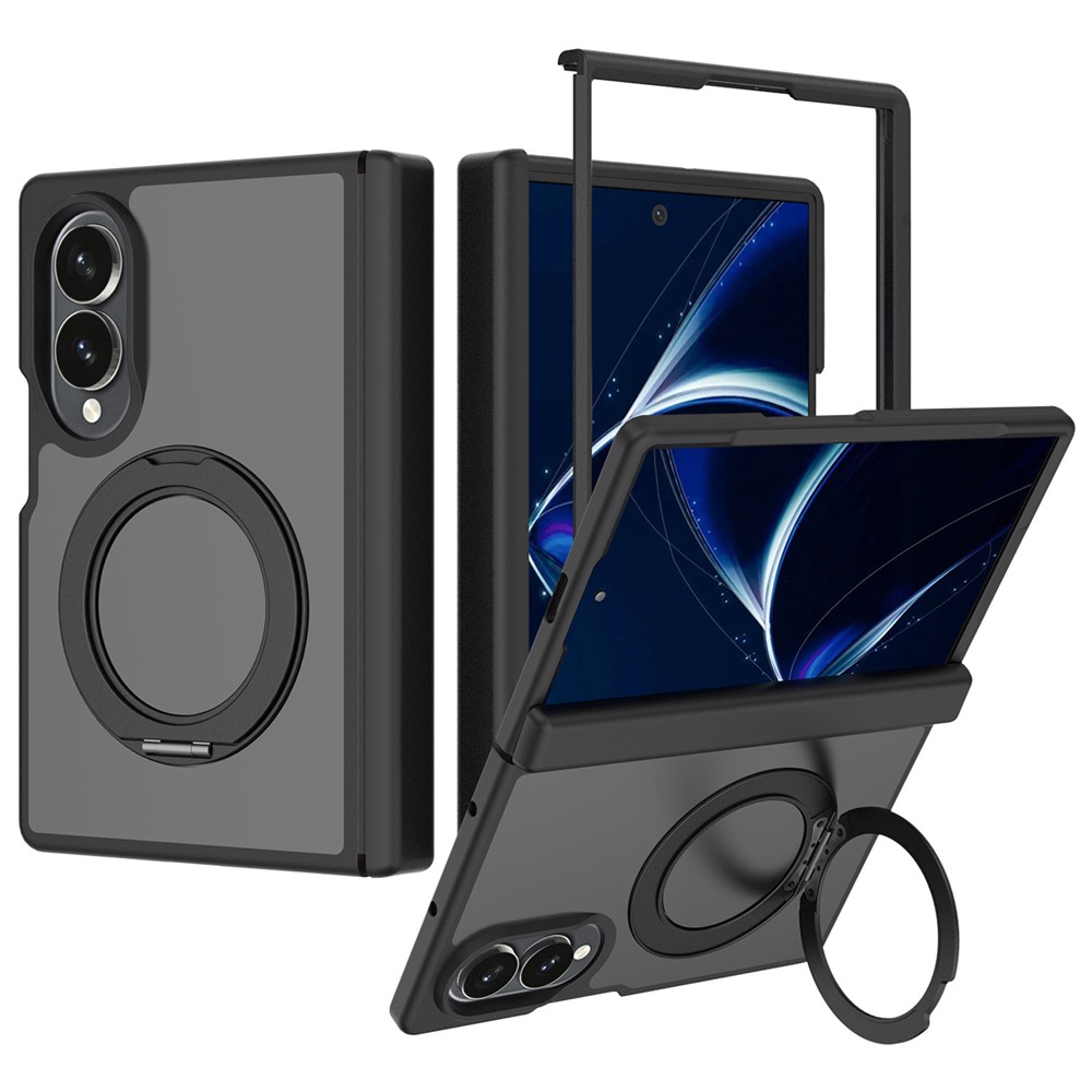 Samsung Galaxy Z Fold 8 - Rotating Kickstand Skin Feel With Front Frame Black — estuche