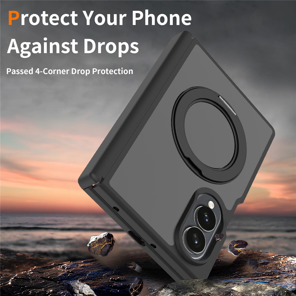 Samsung Galaxy Z Fold 8 - Rotating Kickstand Skin Feel With Front Frame Black — estuche (foto 3 de 6)