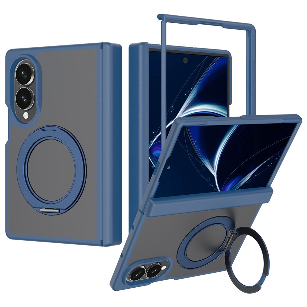 Samsung Galaxy Z Fold 8 - Rotating Kickstand Skin Feel With Front Frame Blue — estuche