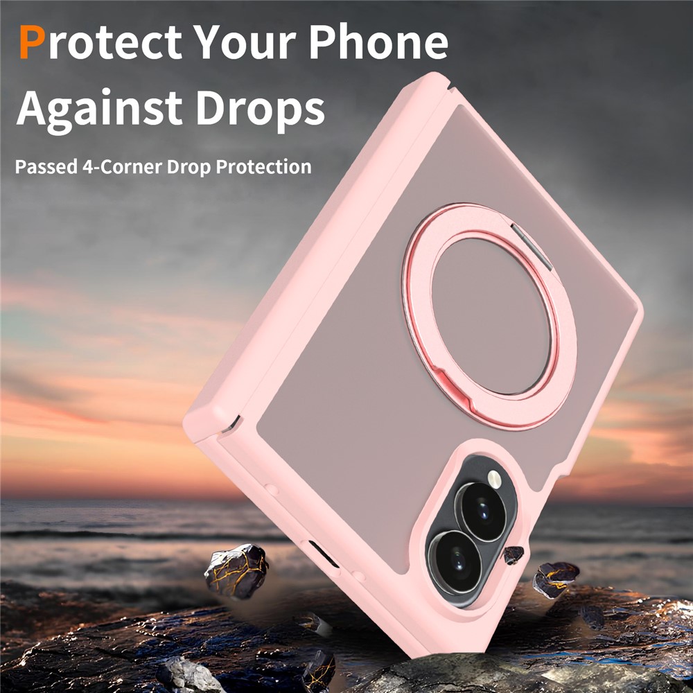Samsung Galaxy Z Fold 8 - Rotating Kickstand Skin Feel With Front Frame Pink — estuche (foto 3 de 6)