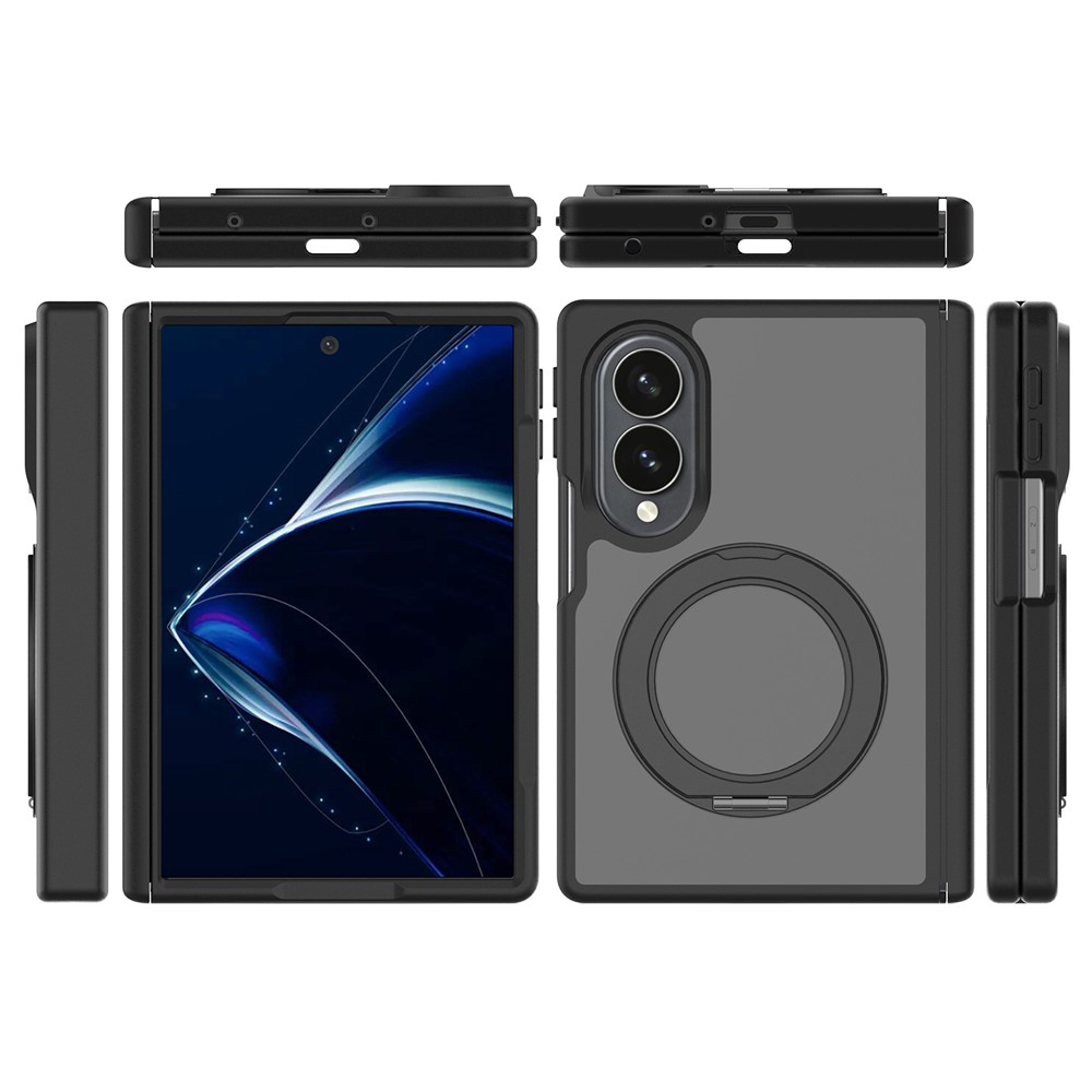 Samsung Galaxy Z Fold 8 - Rotating Kickstand Skin Feel With Front Frame Pink — estuche (foto 6 de 6)