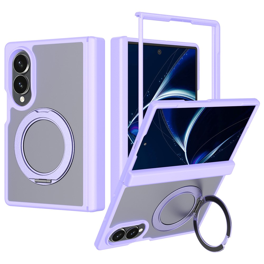 Samsung Galaxy Z Fold 8 - Rotating Kickstand Skin Feel With Front Frame Purple — estuche