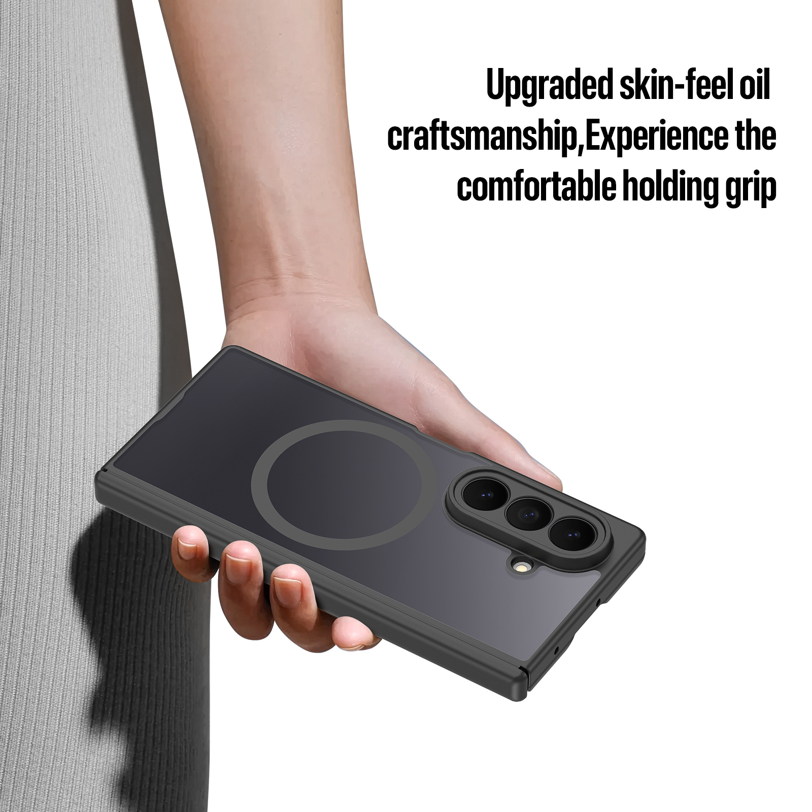 Samsung Galaxy Z Fold 8 Ultra - DUX DUCIS Expn Series Magnetic Black — estuche (foto 2 de 7)