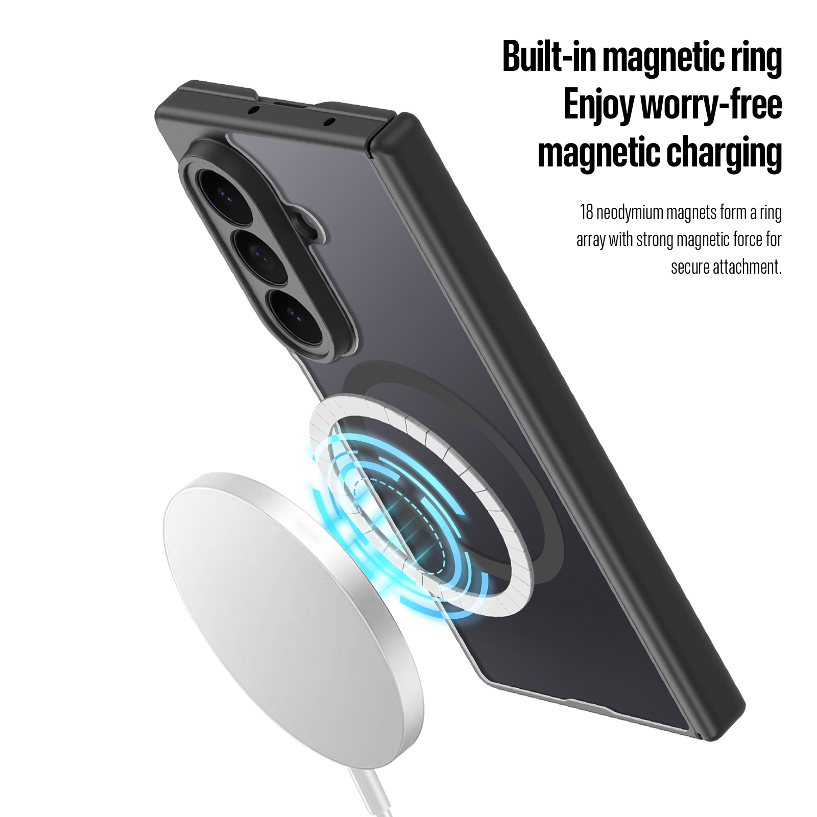 Samsung Galaxy Z Fold 8 Ultra - DUX DUCIS Expn Series Magnetic Black — estuche (foto 4 de 7)