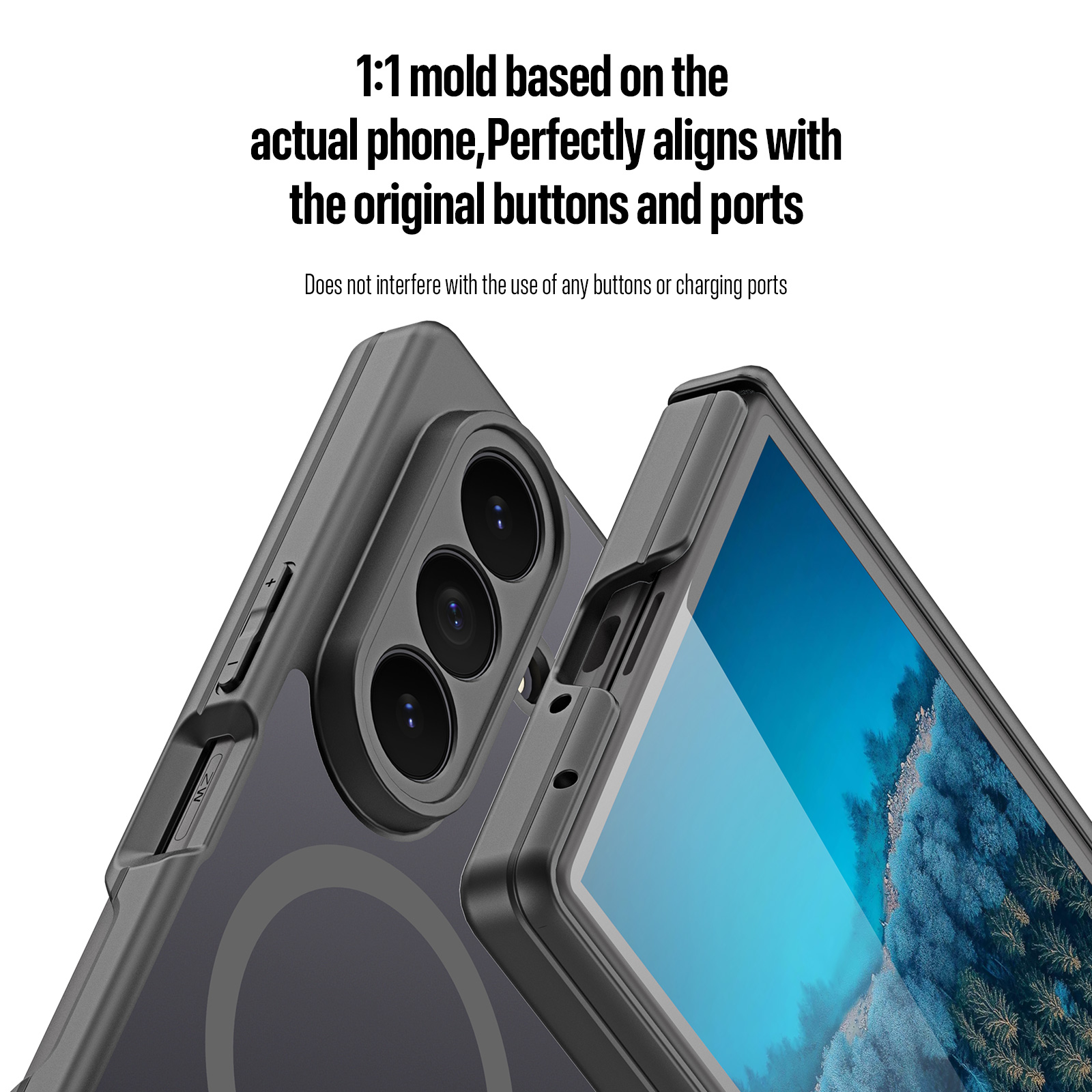 Samsung Galaxy Z Fold 8 Ultra - DUX DUCIS Expn Series Magnetic Black — estuche (foto 6 de 7)