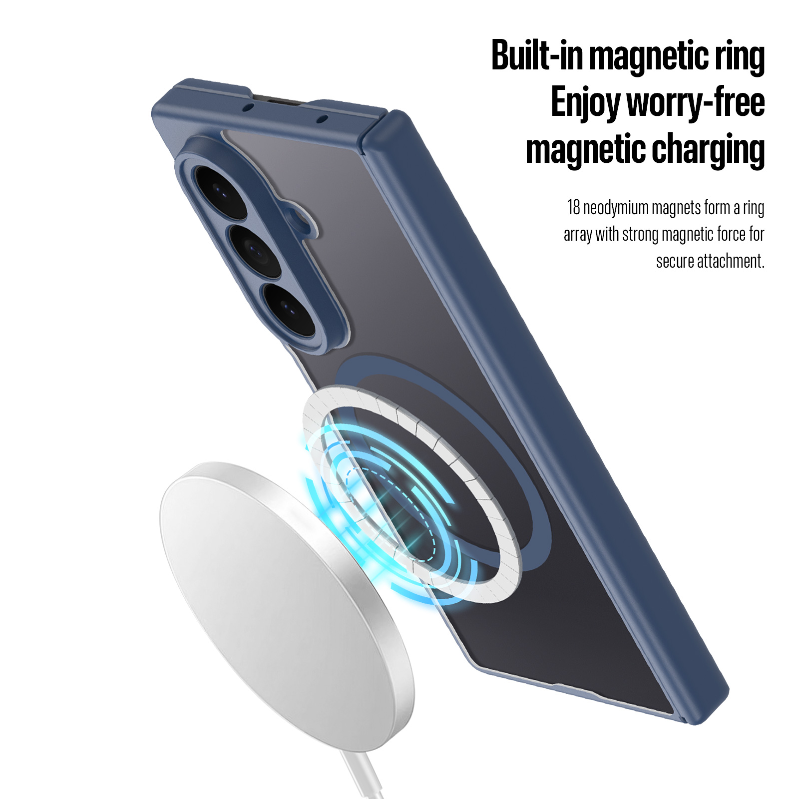 Samsung Galaxy Z Fold 8 Ultra - DUX DUCIS Expn Series Magnetic Blue — estuche (foto 4 de 7)