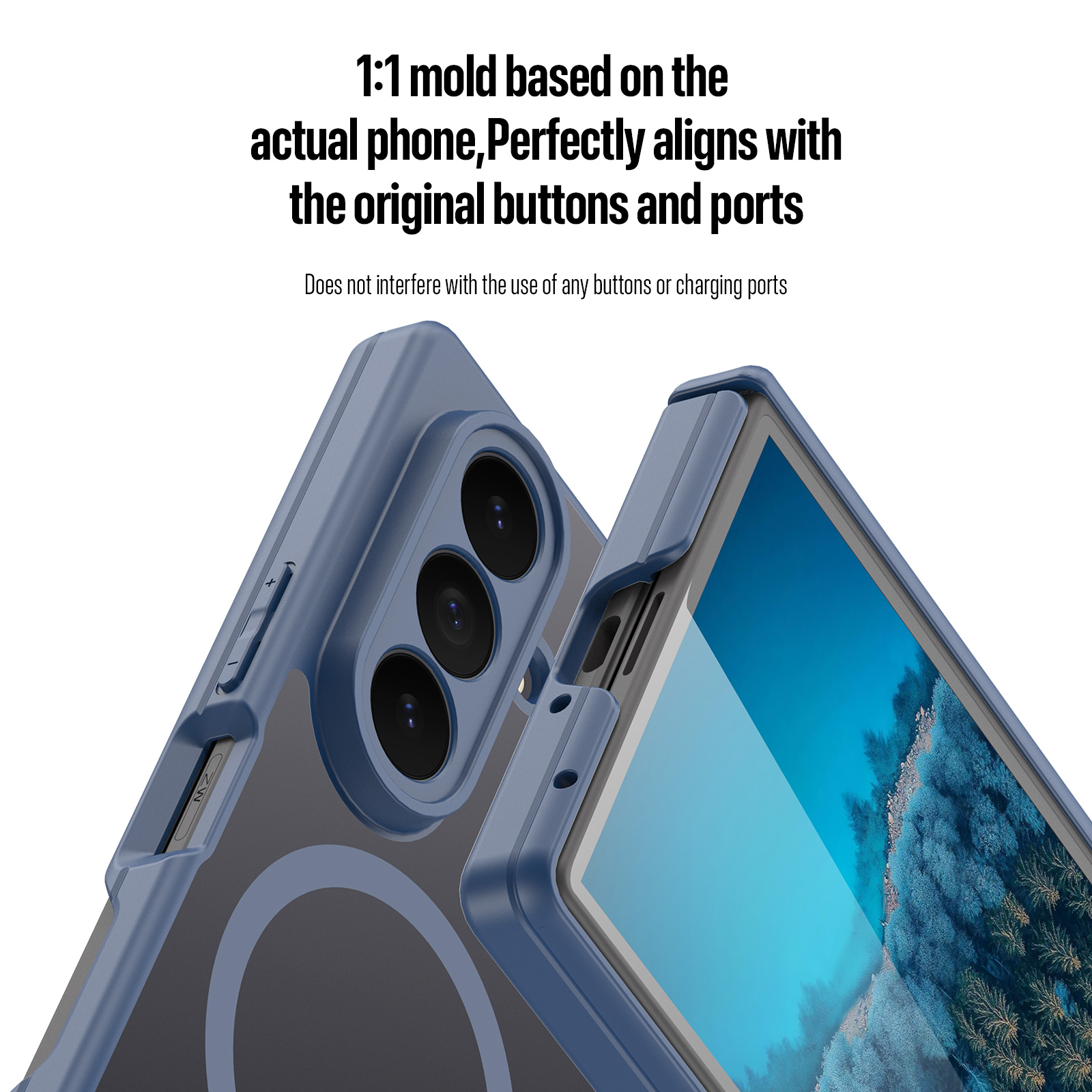 Samsung Galaxy Z Fold 8 Ultra - DUX DUCIS Expn Series Magnetic Blue — estuche (foto 6 de 7)