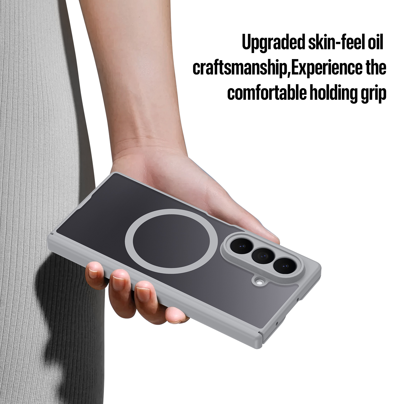 Samsung Galaxy Z Fold 8 Ultra - DUX DUCIS Expn Series Magnetic Grey — estuche (foto 2 de 7)