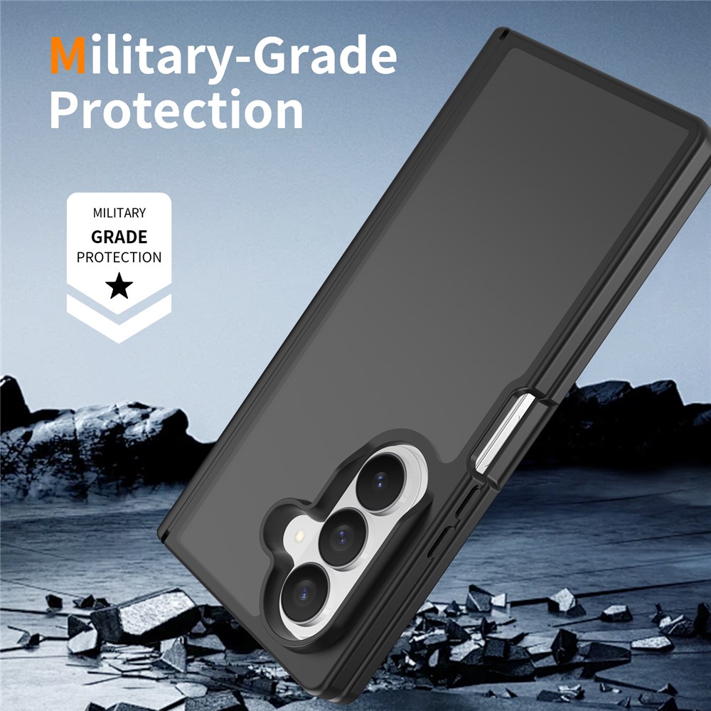 Samsung Galaxy Z Fold 8 Ultra - Hinge Protection Translucent Matte With Front Frame Black — estuche (foto 6 de 7)