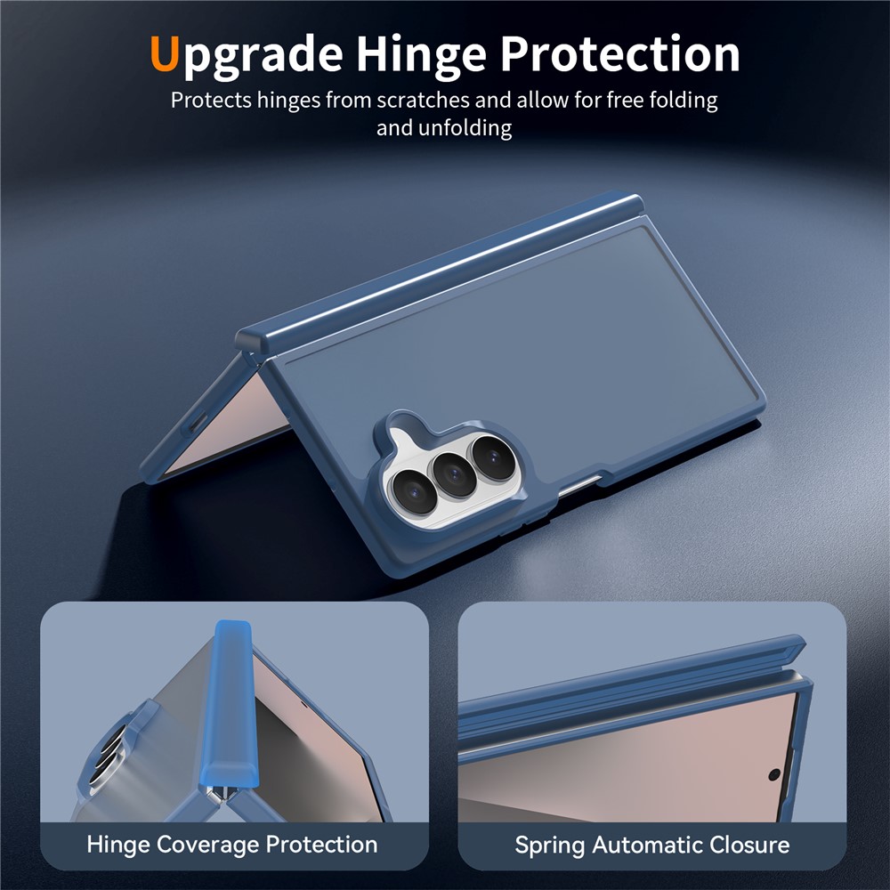 Samsung Galaxy Z Fold 8 Ultra - Hinge Protection Translucent Matte With Front Frame Blue — estuche (foto 2 de 7)